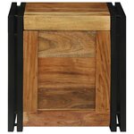 vidaXL Coffres de rangement 40 x 40 x 40 cm Bois d'acacia massif