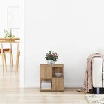 vidaXL Table d'appoint avec étagère Chêne artisanal 30 x 30 x 55 cm