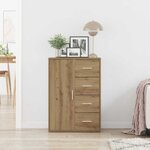 vidaXL Buffet chêne artisanal 60 x 31 x 84 cm Bois d'ingénierie