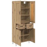 vidaXL Haut Armoire avec tiroir Chêne artisanal 69 5 x 34 x 180 cm