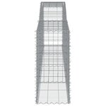 vidaXL Paniers à gabions arqués 8 Pièces 400x50x100/120 cm Fer galvanisé