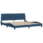 vidaXL Cadre de lit avec LED sans matelas bleu 200x200 cm tissu