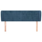 vidaXL Tête de lit avec oreilles Bleu foncé 147x23x78/88 cm Velours