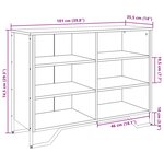 vidaXL Buffet chêne sonoma 101x35 5x74 5 cm bois d'ingénierie