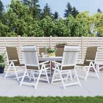 vidaXL Coussins de chaise à dossier haut lot de 6 taupe mélangé tissu
