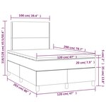 vidaXL Sommier à lattes de lit avec matelas et LED Noir 120x200 cm