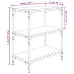 vidaXL Bibliothèque Sonoma gris 60x33x70 5 cm Bois d'ingénierie acier