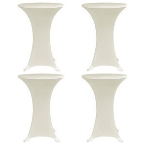 vidaXL Housses élastiques de table Ø 80 cm Crème 4 Pièces