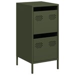 vidaXL Buffet vert olive 35x39x73 5 cm acier laminé à froid