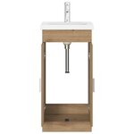 vidaXL Meuble de salle de bain avec évier Chêne artisanal