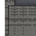 vidaXL Canapé 2 places avec coussins Gris Résine tressée
