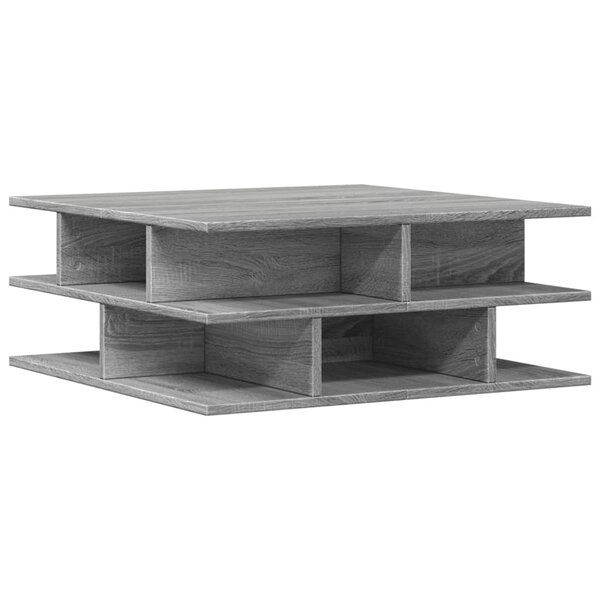 vidaXL Table basse sonoma gris 70x70x29 cm bois d'ingénierie
