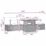 vidaXL Pack de jardin 6 pièces avec coussins en rattan polyacrylique noirs acacia