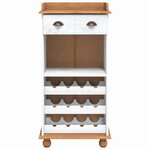 vidaXL Cabinet à vin ASKIM Blanc 57 x 37 x 114 cm Bois massif en pin