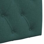 vidaXL Tête de lit suspendue Vert foncé Tissu