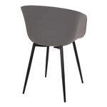 4 Fauteuils de jardin gris RODA