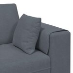 vidaXL Canapé 3 pc Gris foncé Velours