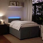 vidaXL Sommier à lattes de lit et matelas Gris foncé 120x200cm Velours