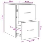 vidaXL Meuble de Salle de Bain In-between Chêne fumé 30 x 41 x 50 cm