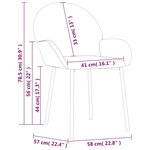 vidaXL Chaises à manger lot de 2 Gris clair Velours