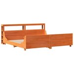 vidaXL Cadre de lit sans matelas cire marron 180x200cm bois pin massif