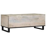 vidaXL Table basse Blanc  Noir 100 x 54 x 40 cm