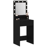 vidaXL Table de Toilette Chêne noir 50 x 41 x 135 cm Bois d'ingénierie