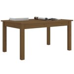 vidaXL Table basse Marron miel 80x50x40 cm Bois massif de pin
