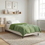 vidaXL Duvet d'hiver Matelassé Vert 155 x 200 cm Microfibre