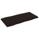 vidaXL Dessus de table bois massif traité bordure assortie