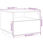 vidaXL Table basse avec lumières LED chêne sonoma 50x49x40 cm