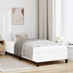 vidaXL Lit avec matelas Blanc pur 90 x 200 cm Faux cuir