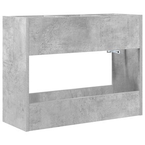 vidaXL Porte-parapluie Gris béton 65 x 24 x 50 cm Bois d'ingénierie