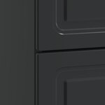 vidaXL Cabinet de chevet Noir 62 x 34 5 x 44 5 cm Bois d'ingénierie