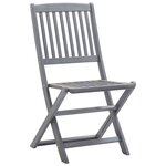 vidaXL Chaises pliables d'extérieur lot de 4 et coussins Bois d'acacia