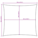 vidaXL Voile de parasol tissu oxford carré 2x2 m vert foncé