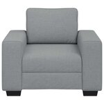 vidaXL Fauteuil gris clair 60 cm tissu