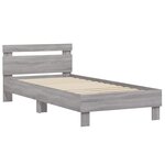 vidaXL Cadre de lit avec LED Sonoma gris 80 x 200 cm Bois d'ingénierie