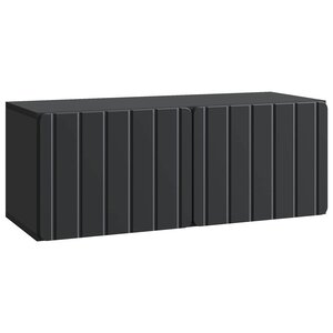vidaXL Meuble TV mural 78 5 x 31 x 30 cm Noir Bois d'ingénierie