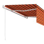 vidaXL Auvent automatique rétractable et store 4 5x3m Orange et marron