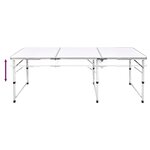 vidaXL Jeu de table pliable de camping et 6 tabourets 180x60 cm