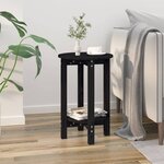 vidaXL Table basse Noir Ø 40x60 cm Bois massif de pin