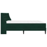 vidaXL Cadre de lit avec matelas Vert foncé 200 x 200 cm Velours