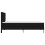 vidaXL Cadre de lit avec matelas Noir 90 x 190 cm Tissu