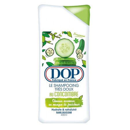 DOP Le Shampooing Très Doux au Concombre Sans Silicone 400ml (lot de 4)