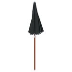 vidaXL Parasol de jardin avec mât en acier 180 cm anthracite