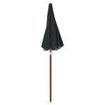 vidaXL Parasol avec mât en acier 180 cm Anthracite