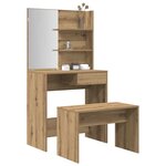 vidaXL Ensemble de coiffeuse chêne artisanal bois ingénierie