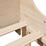 vidaXL Lit bibliothèque sans matelas 90x190 cm bois massif