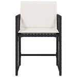 vidaXL Chaises de jardin lot de 4 avec coussins noir résine tressée